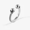 ANELLO BACKBONE IN ARGENTO CON TESCHI