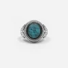 ANELLO CHEVALIER LOTUS II CON PIETRA TURCHESE
