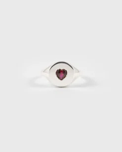 ANELLO CHEVALIER LOVE PROMISE IN ARGENTO CON BRILLANTE A CUORE