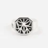 ANELLO CHEVALIER OTTAGONO EYES SOLOMOSTRY IN ARGENTO