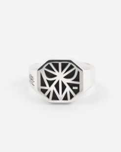 ANELLO CHEVALIER OTTAGONO EYES SOLOMOSTRY IN ARGENTO
