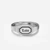 ANELLO CHEVALIER OTTAGONO ORIZZONTALE BALANCE IN ARGENTO PERSONALIZZABILE