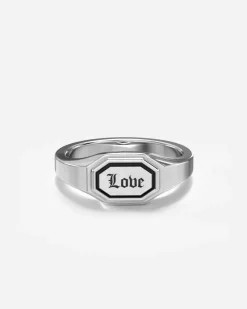ANELLO CHEVALIER OTTAGONO ORIZZONTALE BALANCE IN ARGENTO PERSONALIZZABILE