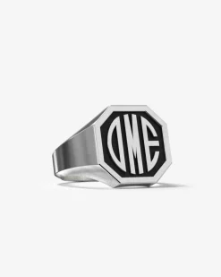 ANELLO CHEVALIER OTTAGONO CON INCISIONE PERSONALIZZATA