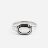 ANELLO CHEVALIER OTTAGONO ORIZZONTALE BALANCE IN ARGENTO
