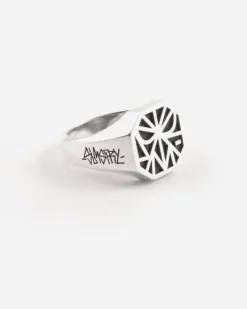 ANELLO CHEVALIER OTTAGONO EYES SOLOMOSTRY IN ARGENTO