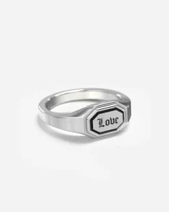 ANELLO CHEVALIER OTTAGONO ORIZZONTALE BALANCE IN ARGENTO PERSONALIZZABILE