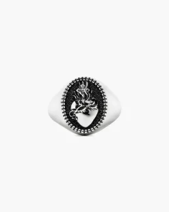 ANELLO CHEVALIER OVALE CUORE SACRO