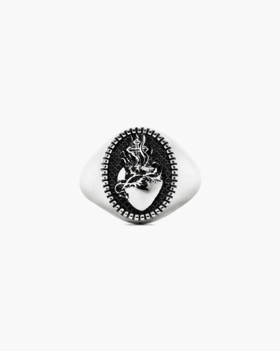 ANELLO CHEVALIER OVALE CUORE SACRO