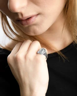 ANELLO CHEVALIER OVALE CUORE EX-VOTO