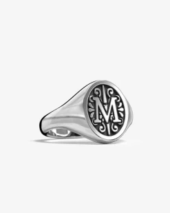 ANELLO CHEVALIER OVALE MEDIO CON LETTERA INIZIALE PERSONALIZZATA