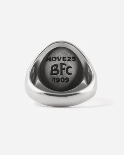 ANELLO CHEVALIER OVALE NETTUNO BOLOGNA FC IN ARGENTO