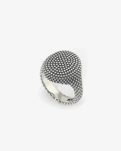 ANELLO CHEVALIER OVALE PICCOLO PUNTINATO