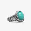 ANELLO CHEVALIER OVALE PUNTINATO CON PIETRA PERSONALIZZABILE