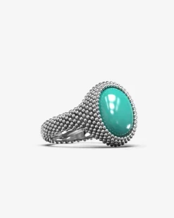 ANELLO CHEVALIER OVALE PUNTINATO CON PIETRA PERSONALIZZABILE