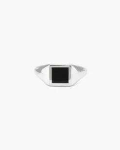 ANELLO CHEVALIER QUADRATO DA MIGNOLO SMALTATO