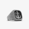 ANELLO CHEVALIER QUADRATO PUNTINATO CON DECORO PERSONALIZZABILE