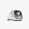 ANELLO CHEVALIER QUADRATO LISCIO CON DECORO PERSONALIZZABILE