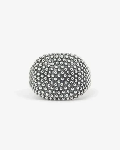 ANELLO CHEVALIER QUADRATO PUNTINATO DA MIGNOLO