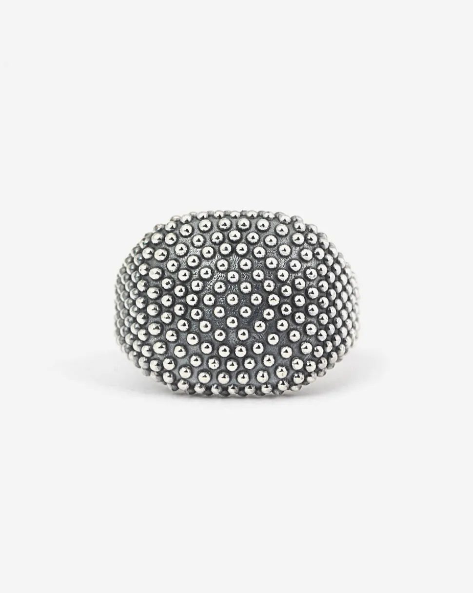 ANELLO CHEVALIER QUADRATO PUNTINATO DA MIGNOLO
