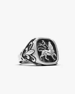 ANELLO CHEVALIER QUADRATO GOTICO CON DECORO PERSONALIZZABILE