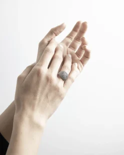 ANELLO CHEVALIER QUADRATO PUNTINATO DA MIGNOLO