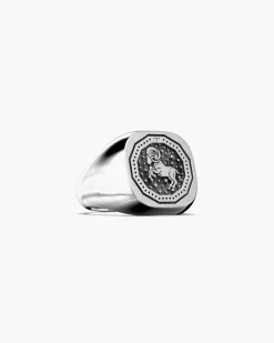 ANELLO CHEVALIER QUADRATO PERSONALIZZABILE CON SEGNI ZODIACALI