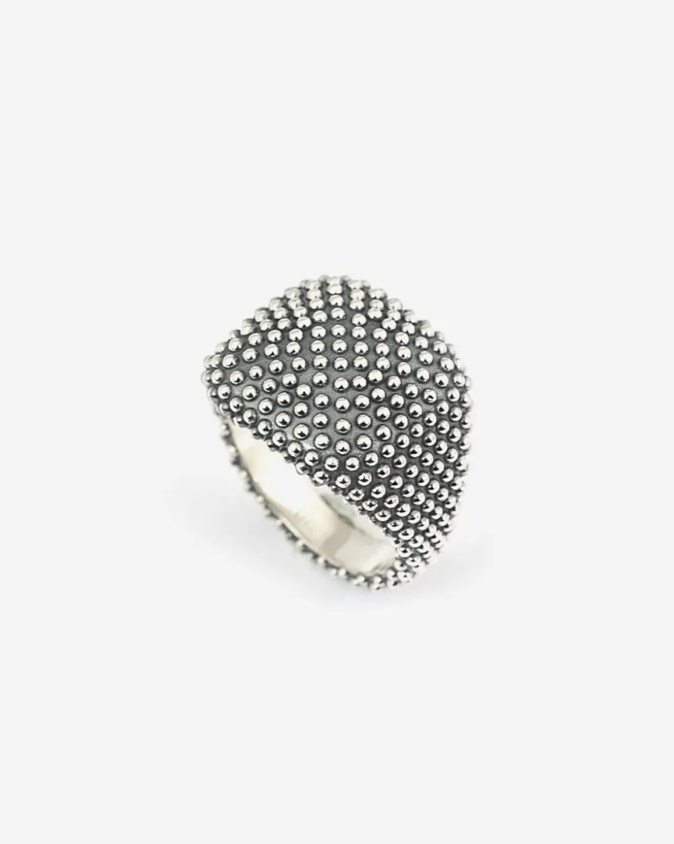 ANELLO CHEVALIER QUADRATO PUNTINATO DA MIGNOLO