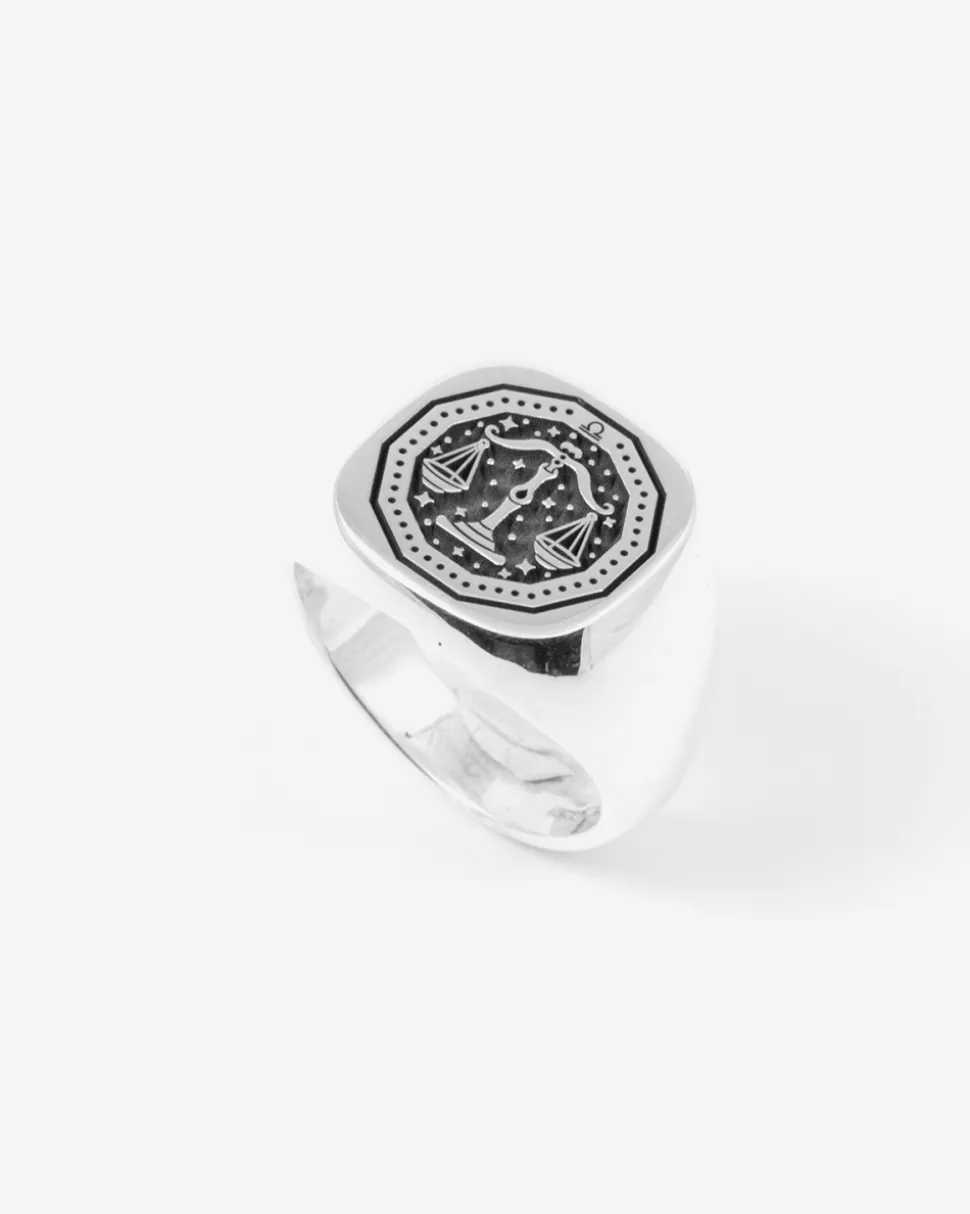 ANELLO CHEVALIER QUADRATO PERSONALIZZABILE CON SEGNI ZODIACALI