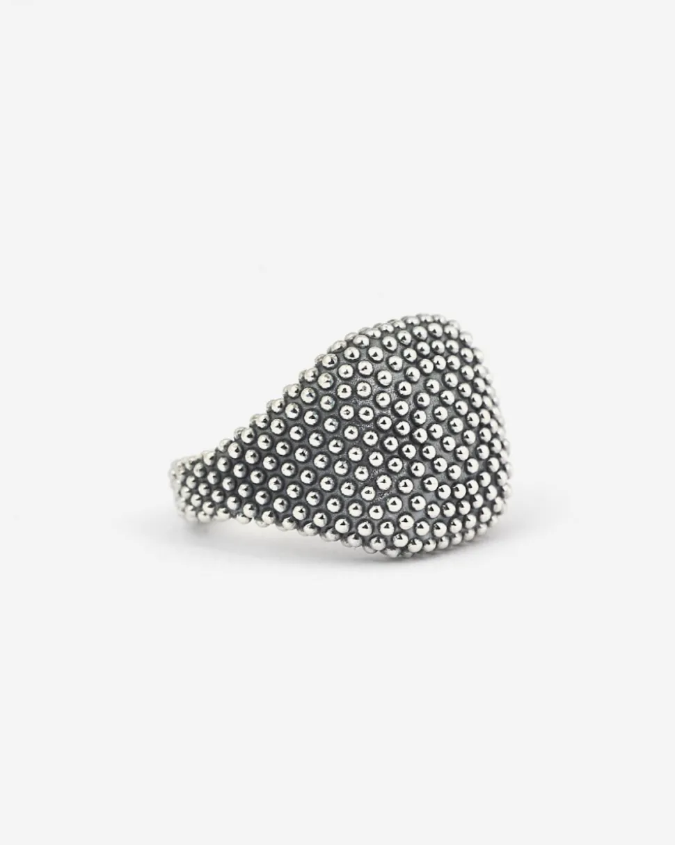ANELLO CHEVALIER QUADRATO PUNTINATO DA MIGNOLO