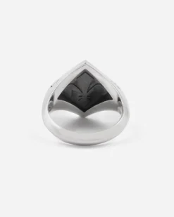 ANELLO CHEVALIER ROMBO IN ARGENTO CON SMALTO VIOLA FIORENTINA