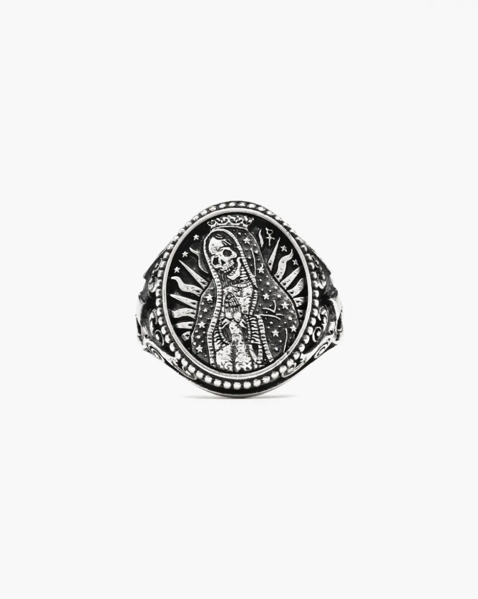 ANELLO CHEVALIER SANTA MUERTE IN ARGENTO