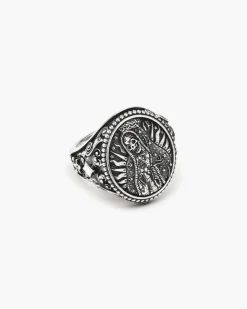 ANELLO CHEVALIER SANTA MUERTE IN ARGENTO