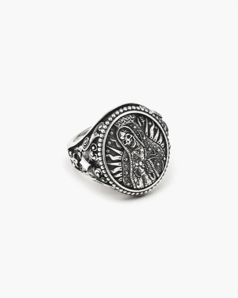 ANELLO CHEVALIER SANTA MUERTE IN ARGENTO
