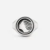 ANELLO CHEVALIER TONDO CON LOGO DEA ATALANTA IN ARGENTO