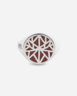 ANELLO CHEVALIER TONDO SIGNATURE SOLOMOSTRY IN ARGENTO