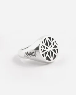ANELLO CHEVALIER TONDO SIGNATURE SOLOMOSTRY IN ARGENTO