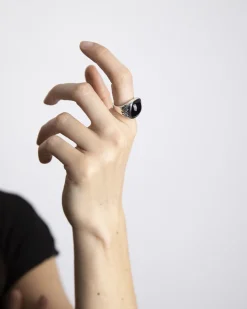 ANELLO CHEVALIER VISION OF SUPER CON PIETRA NERA