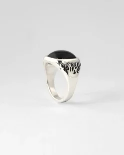 ANELLO CHEVALIER VISION OF SUPER CON PIETRA NERA