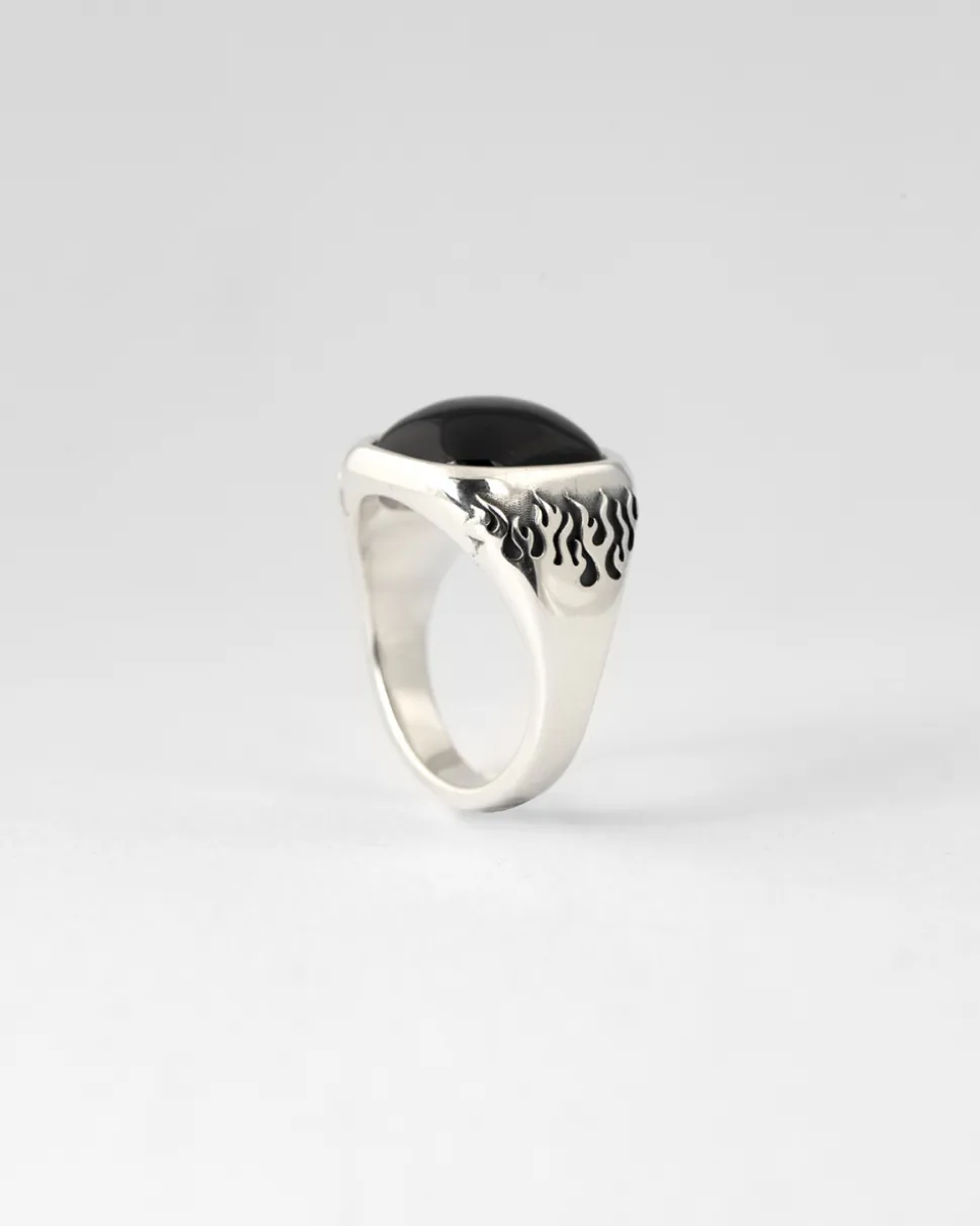 ANELLO CHEVALIER VISION OF SUPER CON PIETRA NERA