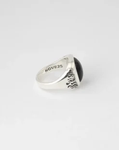 ANELLO CHEVALIER VISION OF SUPER CON PIETRA NERA