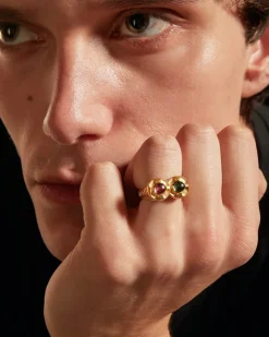 ANELLO DIEU ET LE ROI PLACCATO ORO
