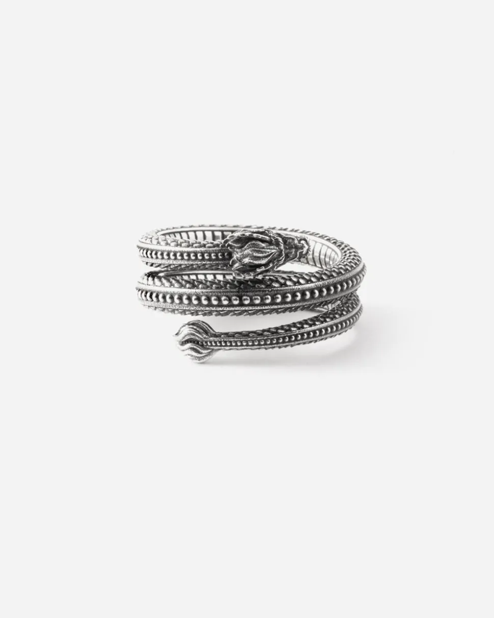 ANELLO DRAGONE CINESE IN ARGENTO