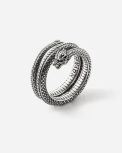 ANELLO DRAGONE CINESE IN ARGENTO