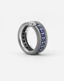 ANELLO FASCIA SQUAMATA CON BRILLANTI NERAZZURRI INTER X NOVE25