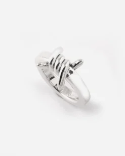 ANELLO FEDE MODULO SPINATO RAZOR IN ARGENTO