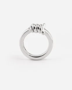 ANELLO FEDE MODULO SPINATO RAZOR IN ARGENTO