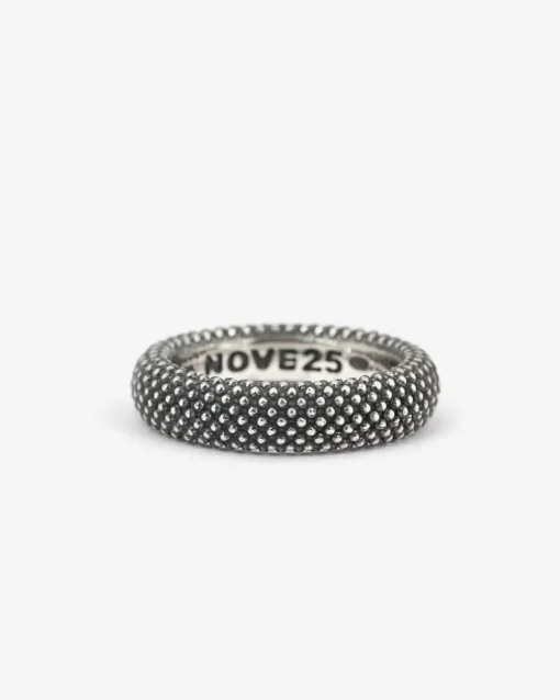 ANELLO FEDE PUNTINATA IN ARGENTO