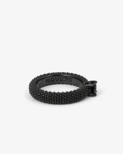 ANELLO FEDE SOLITARIO PUNTINATO TOTAL BLACK