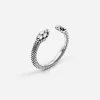ANELLO FEDINA APERTA SERPENTE IN ARGENTO